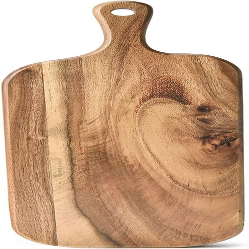 Image 1 of 7.. BF BILL.F SINCE 1983 Acacia Wood Cutting Board with Handle, Small Charcuterie Paddle
