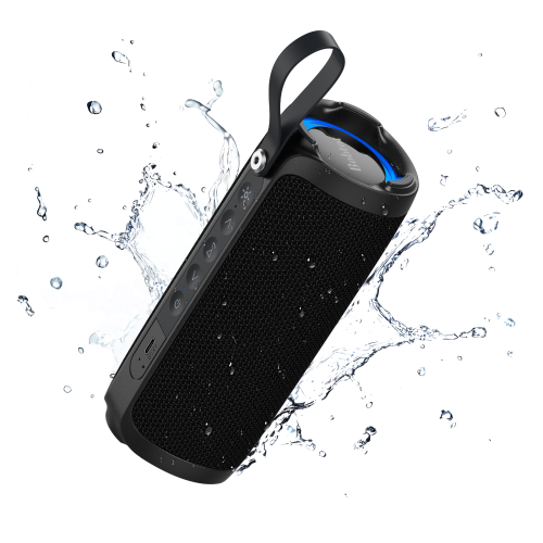 Bobtot Portable Bluetooth Speaker, IPX6 Waterproof Speaker with Punchy Bass, 15W Loud Sound, RGB, 20H Playtime, Dual Pairing for Party, Camping,