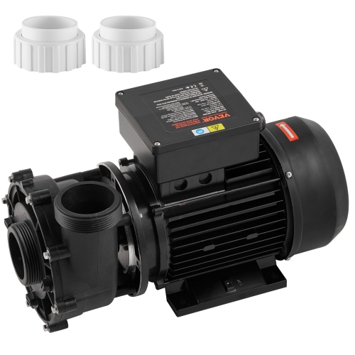 VEVOR 2 Speed SPA Pump, 56-Frame, AC 220-240V Hot Tub SPA Pump, 3HP/200GPM/65.61ft High Speed or 0.4HP/100GPM/16.07ft Low Speed, 2" Port 90°