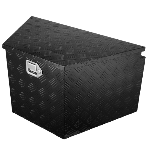VEVOR 33"x19"x18" Trailer Tongue Box, Aluminum Alloy Diamond Plate Tongue Box Tool Chest, Trailer Box Storage with Lock and Keys, Trailer Tongue Box