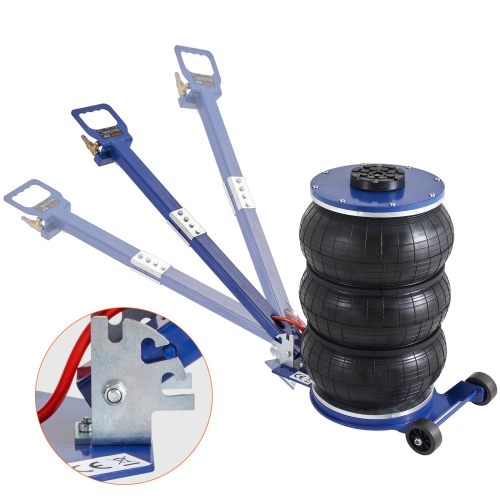 VEVOR 5 Ton/11000 lbs Triple Bag Air Jack,Airbag Jack with Six Steel Pipes,Lift up to 18.5 inch/470 mm,3-5 s Lifting Pneumatic Jack, with Adjustable