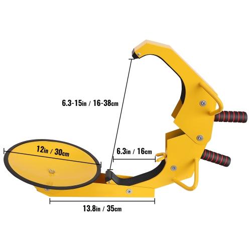 VEVOR 1 Pack Wheel Lock Clamp, Trailer Wheel Lock, Heavy-Duty Anti Theft Tire Lock, Adjustable Tire Boot Lock Tire Claw, Trailer Wheel Locks for RV