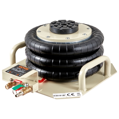 VEVOR 3 Ton/6600 lbs Triple Bag Air Jack,Airbag Jack with Six Steel Pipes,Lift up to 17.7 inch/450 mm,3-5 s Lifting Pneumatic Jack, with Side Handles