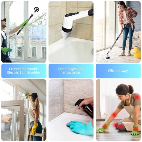 Electric Scrubbing Brush Household Kitchen Bathroom Brush USB Handheld Rotating Cleaning tools for Bathroom Shower Bathtub Glass