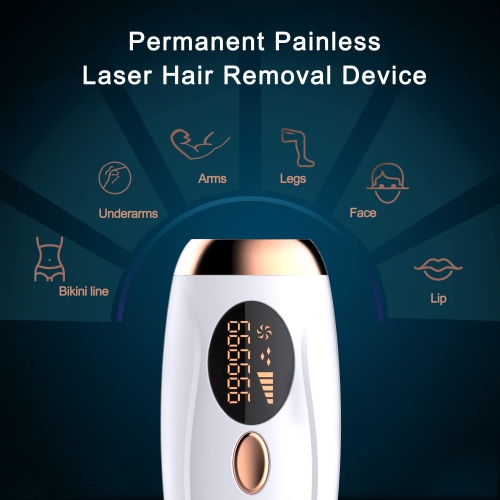 Household Epilator Body Hair Removal Laser Hair Removal for Facial Legs Arms Armpits-White