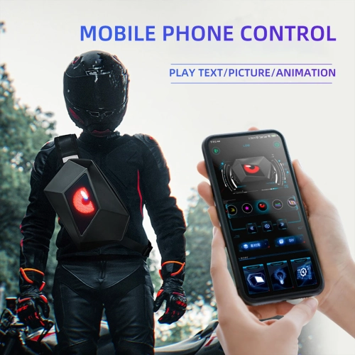 Sac à bandoulière avec écran LED, sac à dos rigide LED pour moto, sac à bandoulière à taille ajustable pour hommes et femmes