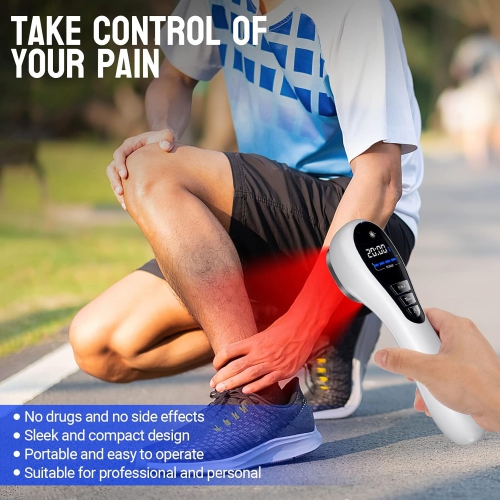 Red Light Therapy,Infrared Red Light Therapy Device for Body Joint Muscles Pain Relief,650nm & 808nm Red Light Therapy Wand