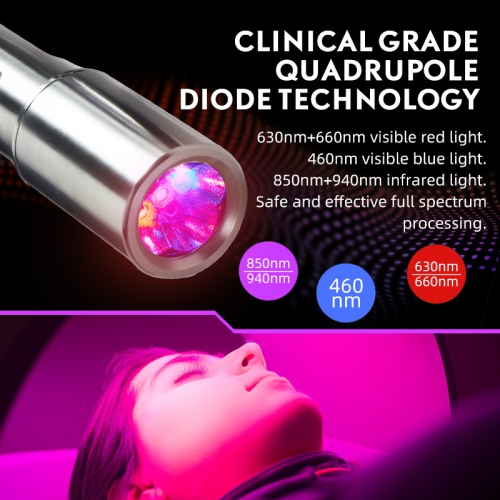 Lampe de poche infrarouge à 5 DEL de thérapie à lumière rouge pour le soulagement de la douleur Beauty Repair Lampe de poche rechargeable de thérapie