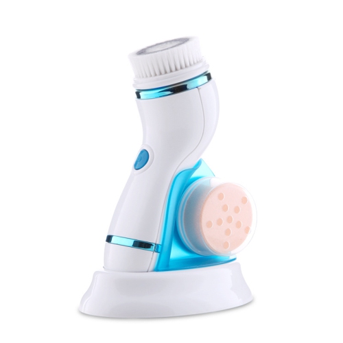 Brosse de nettoyage pour le visage Brosse rechargeable pour le visage Étanche électrique rotative pour le visage – Bleu