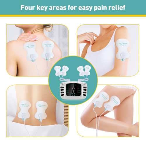 Appareil de massage EMS Patch pour soulager la douleur, appareil de massage électrique rechargeable pour le cou, bras pour les jambes du dos,