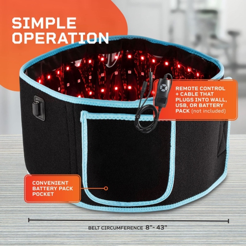 Red Light Therapy Belt Heating Waist Relief Pain Waist Belt Infrared Physiotherapy Belt