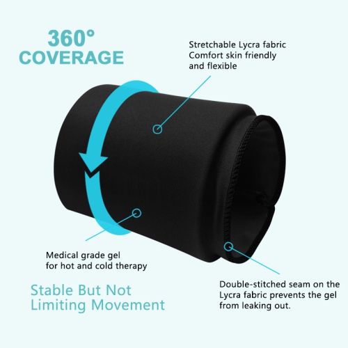 Enveloppe pour le poignet Ice Pack, gel de compression pour les mains Hot & Cold Therapy Pain Relief pour l'enflure de la tendonite d'arthrite