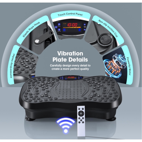 Appareil d'exercice avec plaque vibrante, plaque de vibration, capacité de 400 lb, appareil d'exercice avec agitateur complet pour la perte de poids