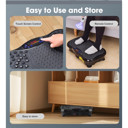 Appareil d'exercice avec plaque vibrante, plaque de vibration, capacité de 400 lb, appareil d'exercice avec agitateur complet pour la perte de poids