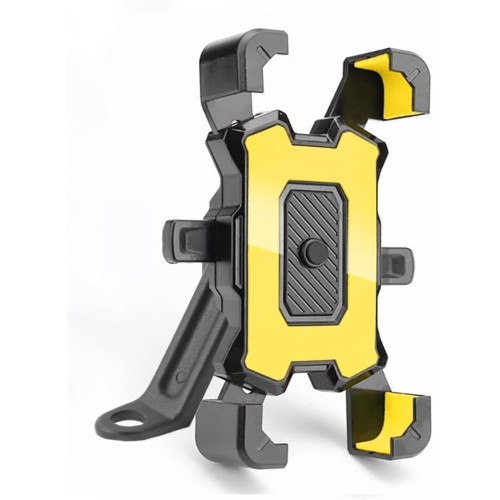 Porte-téléphone/navigation moto Véhicule électrique Support téléphone antichoc vélo - Jaune