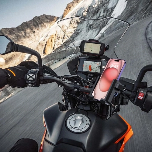 Support de téléphone pour moto - Support de téléphone rotatif à 360° Installation rapide Antitremblement