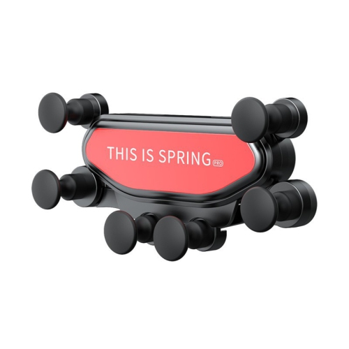 Six-point gravity car mobile phone holder GPS holder retractable air outlet navigation fixed holder - red