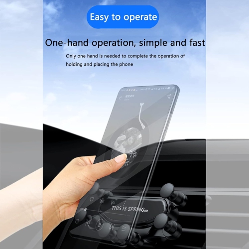 Six-point gravity car mobile phone holder GPS holder retractable air outlet navigation fixed holder - red