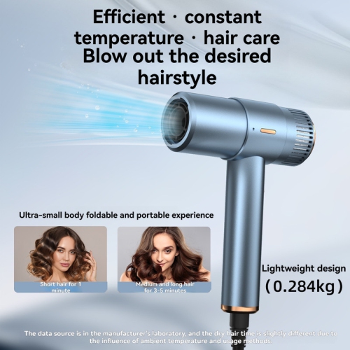 Hair dryer High power hair dryer Screen display Negative ion hair care Brushless hair dryer - dark blue