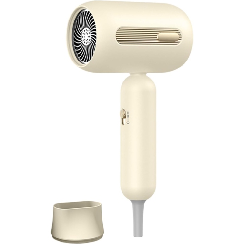 Professional hair dryer, negative ion, 1200W quick dry, light and compact, double overheat protection, 3 modes - beige, wired
