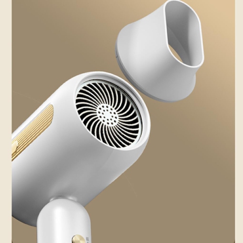 Professional hair dryer, negative ion, 1200W quick dry, light and compact, double overheat protection, 3 modes - beige, wired