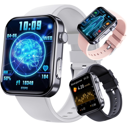 Smart health sports watch - blood oxygen, pressure, ECG and other monitoring, long battery life, 52 sports modes, IP67 waterproof - compatible with