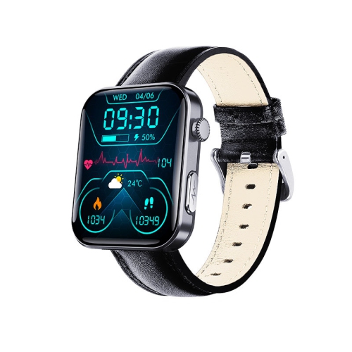 Montre intelligente santé - Écran tactile HD de 2,1 pouces, ECG/saturation en oxygène sanguin/suivi du sommeil, 52 modes de sport, Bluetooth 5,3,
