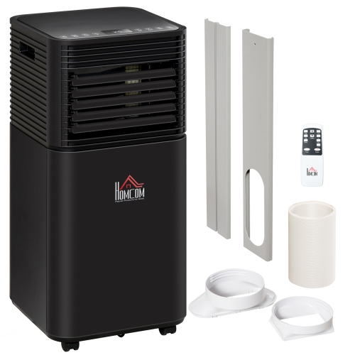 HOMCOM Portable Air Conditioner, 8,000 BTU Portable AC Unit with Cool, Dehumidifier, Fan, Sleep Modes, Remote Control, 24H Timer, Window Kit, 344 Sq.
