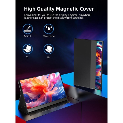 UPERFECT 15.6" Portable Monitor 1200:1 HDR NEW FHD Eye-care Portable Gaming Monitor For PS6 Xbox VESA Mount