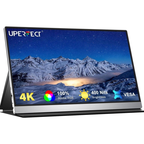 UPERFECT 15.6" 4K Portable Monitor 3840*2160 4K Portable Display Gaming Monitor USB C HDMI