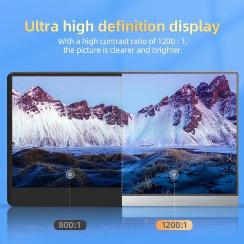 UPERFECT 15.6" 4K Portable Monitor 3840*2160 4K Portable Display Gaming Monitor USB C HDMI