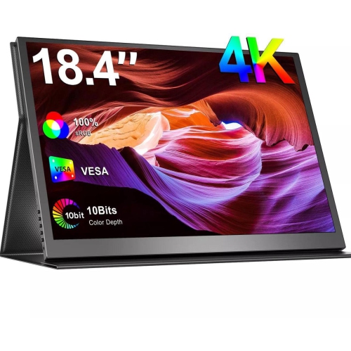 UPERFECT 18.4" 4K 3840x2160 HDR Portable Monitor USB C Monitor Gaming Screen 100%sRGB For PS6 5 XBOX ONE PC