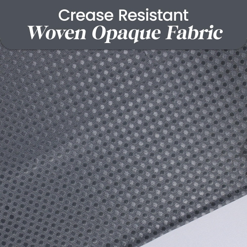 Canadian Linen Hookless Shower Curtains, 72"x72" Mildew Water Resistant Washable Polyester Bathtub Shower Curtains for Bathroom, Grey Sheer Top Design