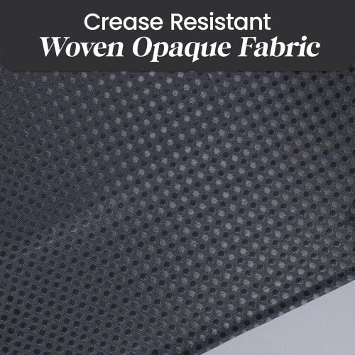 Canadian Linen Hookless Shower Curtains, 72"x72", Mildew Water Resistant Washable Polyester Bathtub Shower Curtains for Bathroom, Black Waffle Design