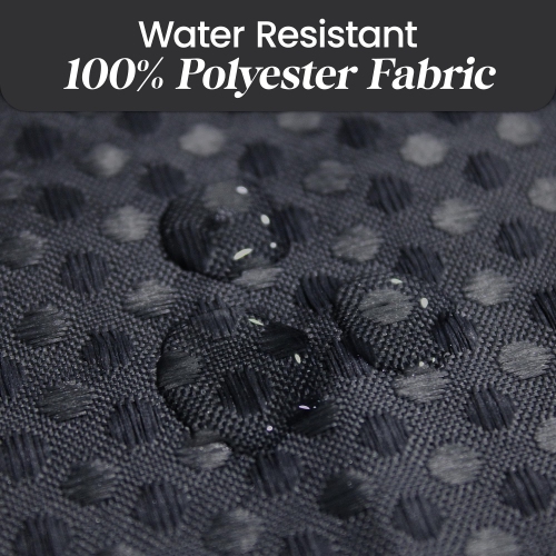 Canadian Linen Hookless Shower Curtains, 72"x72", Mildew Water Resistant Washable Polyester Bathtub Shower Curtains for Bathroom, Black Waffle Design