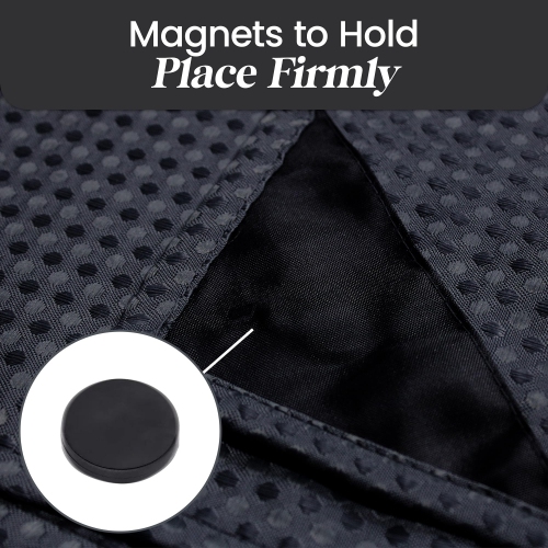 Canadian Linen Hookless Shower Curtains, 72"x72", Mildew Water Resistant Washable Polyester Bathtub Shower Curtains for Bathroom, Black Waffle Design