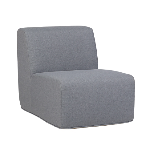 Deko Living Gray Outdoor Compression Foam Armless Sofa Chair