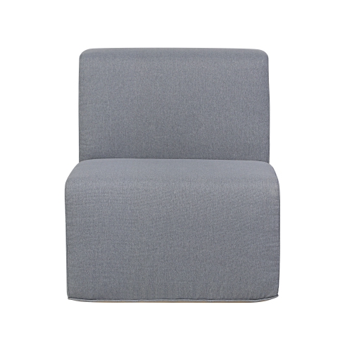 Deko Living Gray Outdoor Compression Foam Armless Sofa Chair