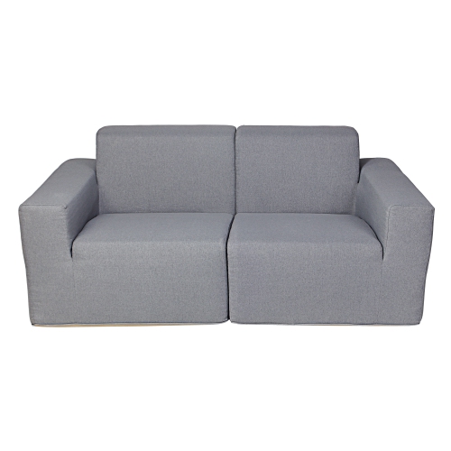 DEKO LIVING  2 Place Seating Outdoor Compression Foam Sofa Set In Gray