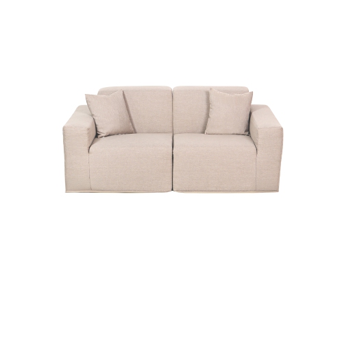Ensemble de canapé d'extérieur en mousse à compression, 2 places, beige de Deko Living