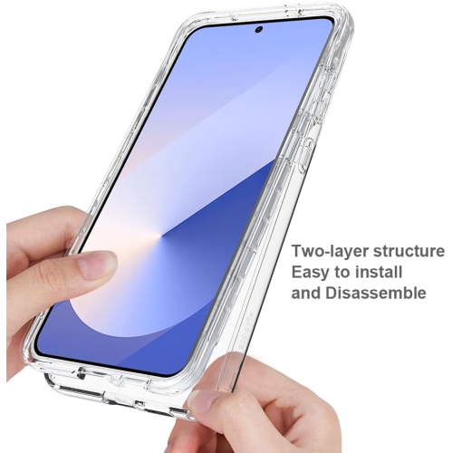 Samsung S25 Edge Clear Case with Shockproof Bumper Durable Transparent Cover with Impact-Resistant Protection