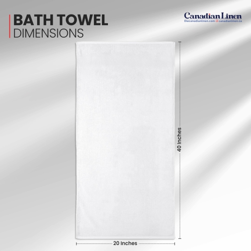 Canadian Linen Basic – Petites serviettes de bain 20 x 40&nbsp;po, léger, séchage rapide, doux, absorbante, coton doux, paq. 6 serviettes de toilette