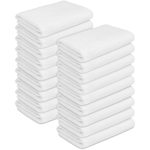 Canadian Linen Basic – Ensemble de débarbouillettes, 12 x 12&nbsp;po, 24 serviettes de nettoyage en coton doux absorbant, séchage rapide, pour Home