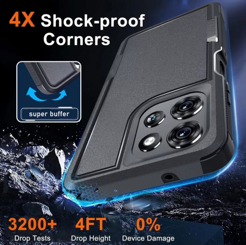 [CS] Dual Layers Heavy Duty Rubber Armor Hard Case Cover for Motorola Moto G Power 5G 2025, Red