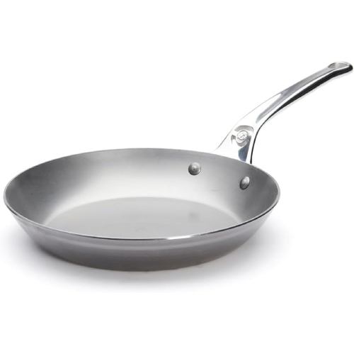 De Buyer – Poêle à frire ronde Mineral B Element Pro, 28&nbsp;cm/11&nbsp;po, compatible avec les cuisinières à induction, poignée en acier inoxydable