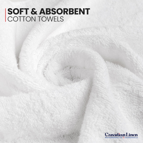 Canadian Linen Regal – Ensemble d'essuie-mains économiques 16 x 27&nbsp;po, paq. 12 serviettes en coton doux et absorbantes, séchage rapide, pour