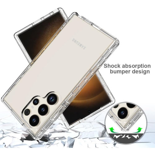 Samsung S25 Ultra Clear Case with Shockproof Bumper Durable Transparent Cover with Impact-Resistant Protection