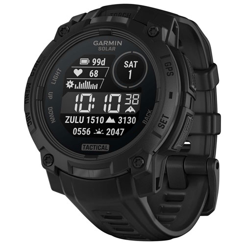 Garmin Instinct 3 Solar Tactical Edition 45mm Bluetooth Multisport Smartwatch - Black