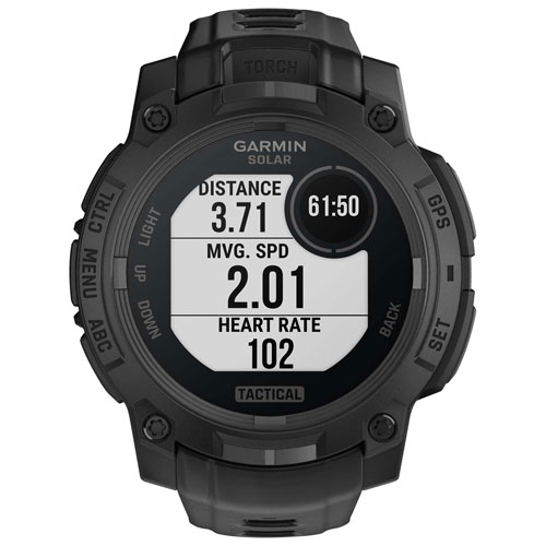 Garmin Instinct 3 Solar Tactical Edition 45mm Bluetooth Multisport Smartwatch - Black