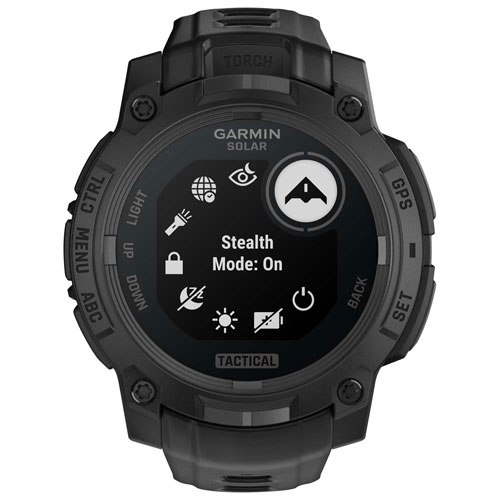 Garmin Instinct 3 Solar Tactical Edition 45mm Bluetooth Multisport Smartwatch - Black